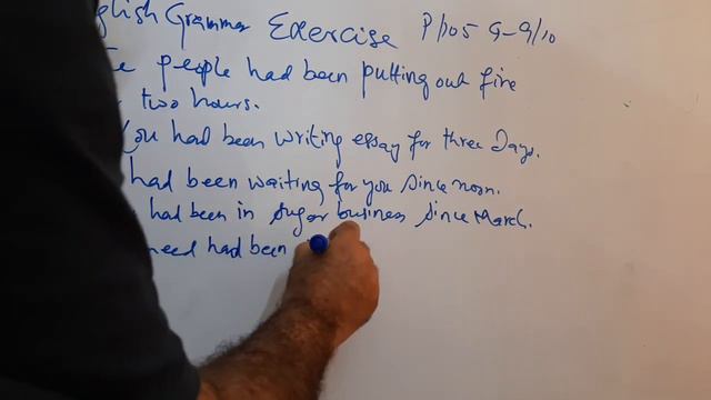 English Grammar, PTB, Class 9-10, Past Perfect Continuous Tense, Exercise, Page 105, part I смотреть онлайн