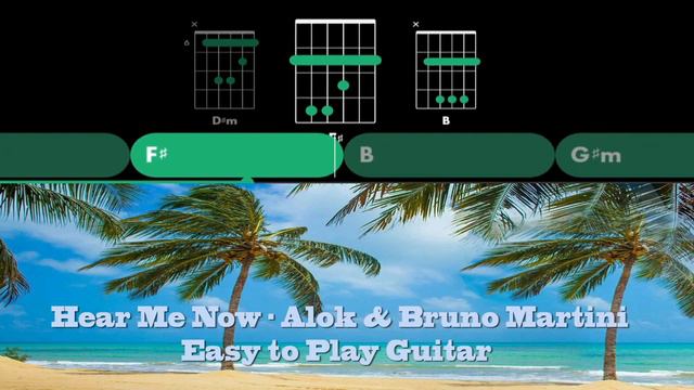 Hear Me Now Alok & Bruno Martini Easy to Play Guitar смотреть онлайн