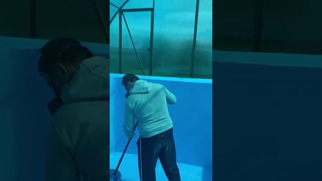 Гидроизоляция для бассейнов. Покраска бассейна резиновой краской | АДГЕZИКА смотреть онлайн