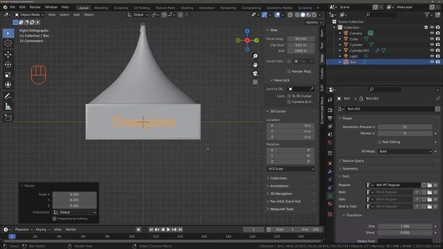 Engraving Your Text Onto Objects In Blender 3 смотреть онлайн