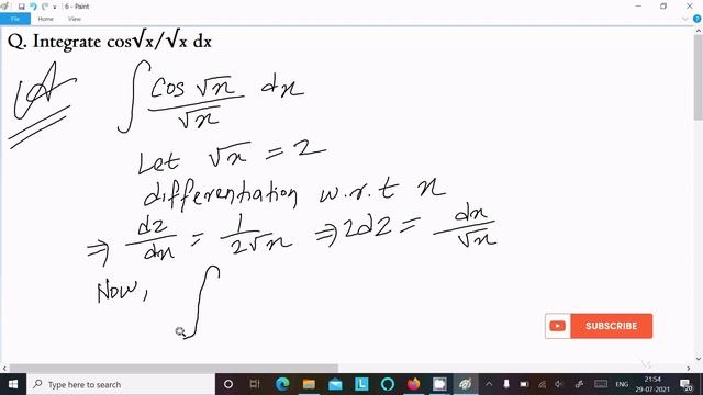 Evaluate the integral : ∫ cos√x/√x dx смотреть онлайн