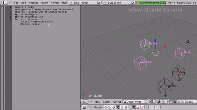 Tutorial Blender 3D e Python: Alinhando objetos com seus próprios scripts - Parte 2 смотреть онлайн