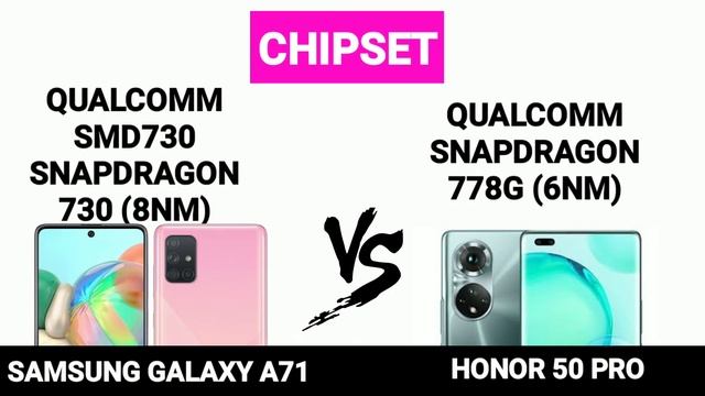 Honor 50 Pro vs Samsung Galaxy A71 смотреть онлайн