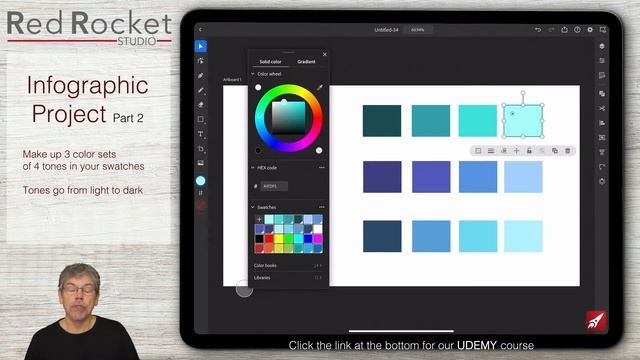 Illustrator for iPad - Infographic Tutorial - Part 1 смотреть онлайн