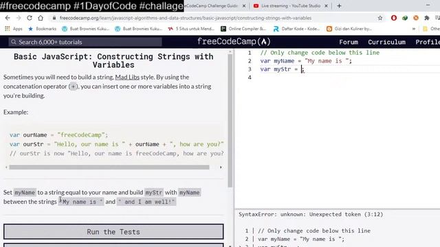 #freecodecamp #1dayofcode Javascript Algorithm and Data Structure смотреть онлайн