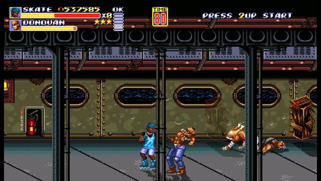 Streets of Rage Remake 5.2 - Skate 3, Mania 1cc, 1 life start (Retro ost) смотреть онлайн