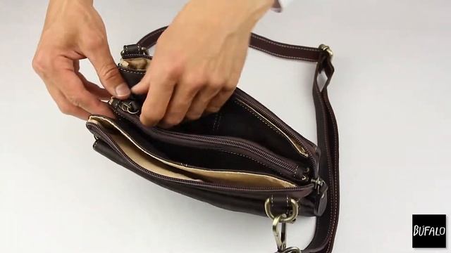 Женская кросс-боди сумка из мягкой телячьей кожи Bufalo SJ-05L смотреть онлайн