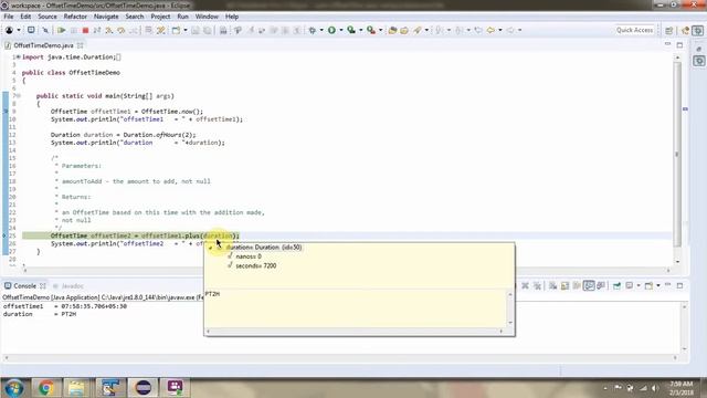 How to add hour to time using plus method which accepts temporal amount of OffsetTime Class? смотреть онлайн