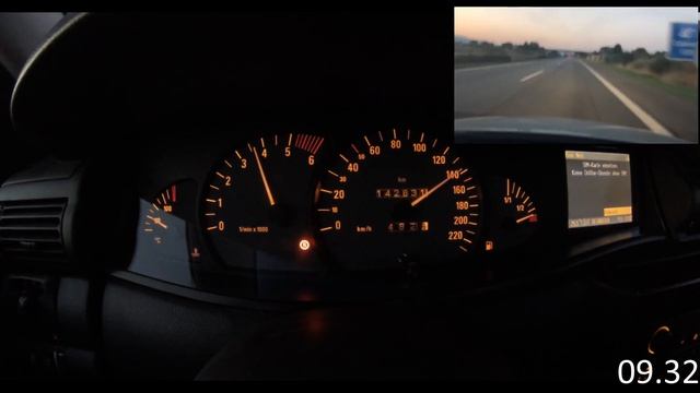 Opel Omega B Caravan 2.5 DTI (Y25DT), Tachovideo Autobahn, 0-100 km/h | 100-200 km/h | V-max смотреть онлайн