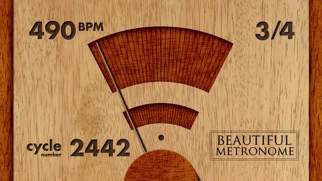 490 BPM 3/4 Wood Metronome HD смотреть онлайн