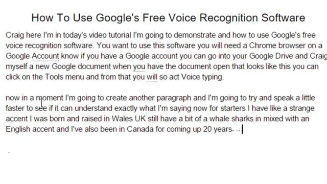 Google Chrome Free Voice Recognition Software - Google Docs смотреть онлайн