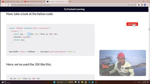 #6 - JSX in React JS in Tamil | React Js Basics in Tamil | React Js смотреть онлайн