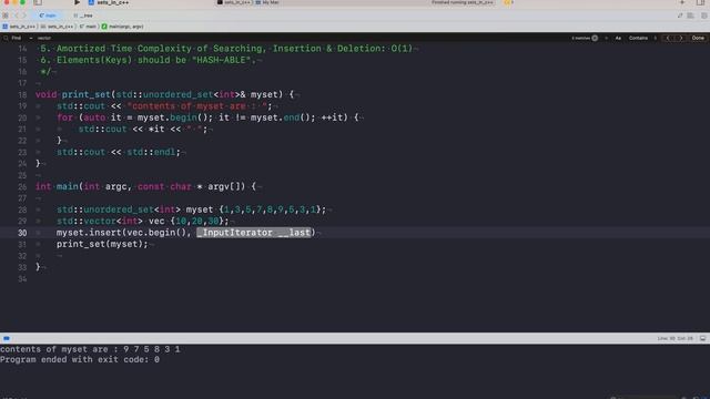 unordered set in c++ , properties, discussion , usage, time complexity of operations, смотреть онлайн