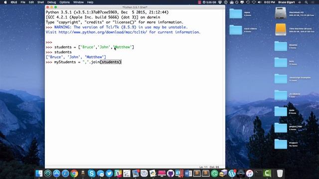 CTEC 121 - Converting a List to a String Using .join() смотреть онлайн