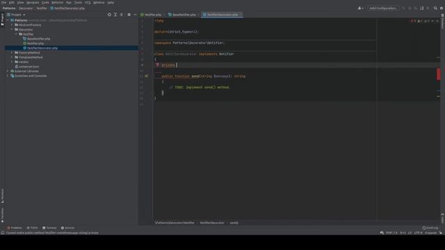 Decorator(Декоратор) - Паттерны проектирования PHP смотреть онлайн