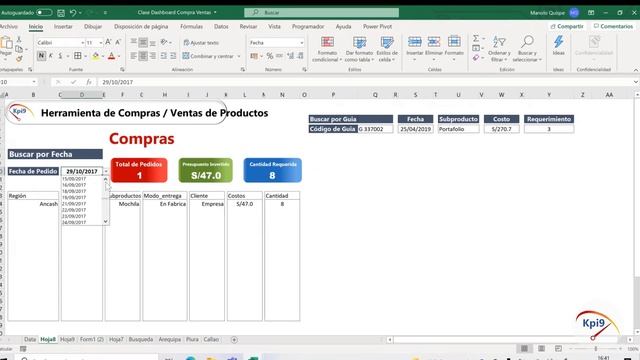 Diseña paso a paso un Dashboard de Compras Ventas en Excel смотреть онлайн