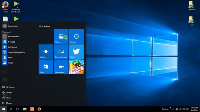 Removing ⁭Life At A Glance From Windows 10 Start Menu смотреть онлайн