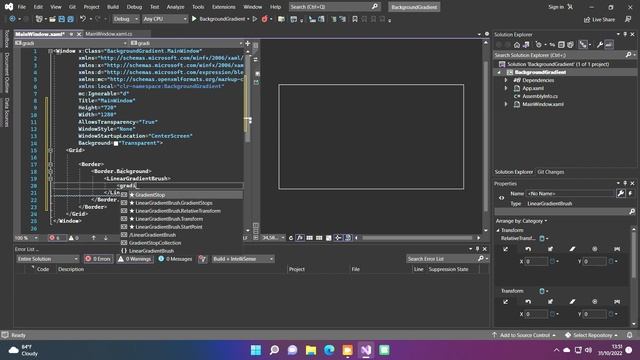 Linear Gradient Brush As The Border Background - C# WPF Microsoft Visual Studio | Programming смотреть онлайн