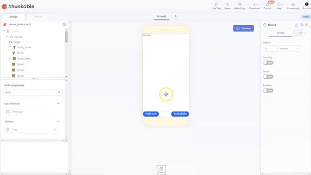 Thunkable Tutorial - Animation Of 2D Game Sprite