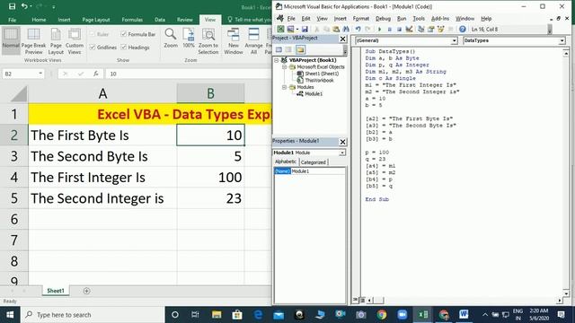 Excel VBA Beginner Tutorial [ Excel VBA Data Types ] | Excel Macros | Advanced Excel VBA Data Types смотреть онлайн