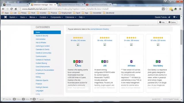 Joomla 3 Tutorials: Installing Extensions for Joomla 3 смотреть онлайн