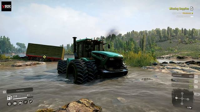 Tractor Kirovets K-7m Transporting Missing Supplies Snowrunner