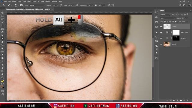 [ Photoshop Tutorial ] How to Remove Glare in Glasses in Photoshop смотреть онлайн