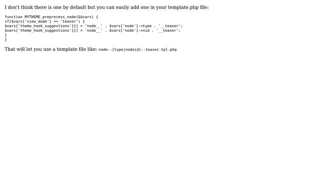 Drupal: What is the template suggestion for node 'teaser' view mode? (4 Solutions!!) смотреть онлайн