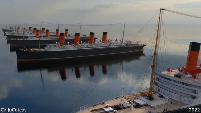 CUNARD Fleet Length Comparison (3D) смотреть онлайн