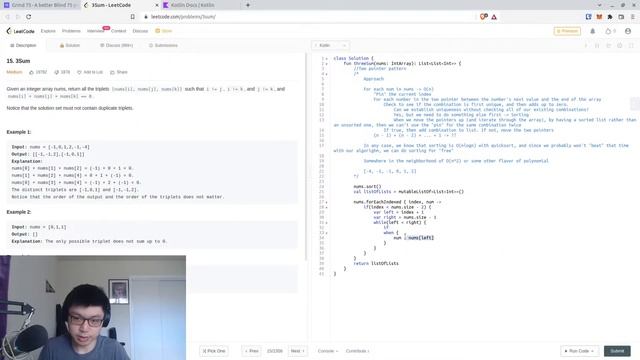 Terrible LeetCode in Kotlin: #15 3Sum смотреть онлайн