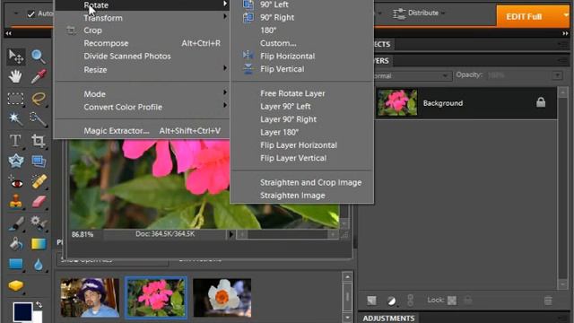 Photoshop Elements 9.0 Tutorial Rotating & Flipping Images Adobe Training Lesson 13.2 смотреть онлайн