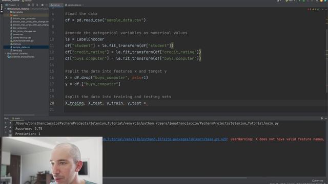 Using K Nearest Neighbor, SKLearn, Python, machine learning to make data based predictions смотреть онлайн
