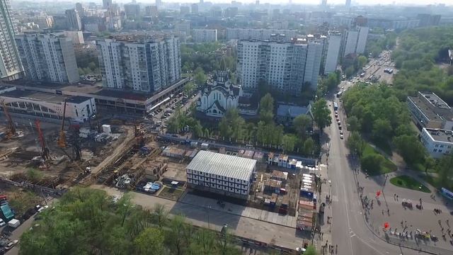 полёт над стройкой метро в Сокольниках смотреть онлайн