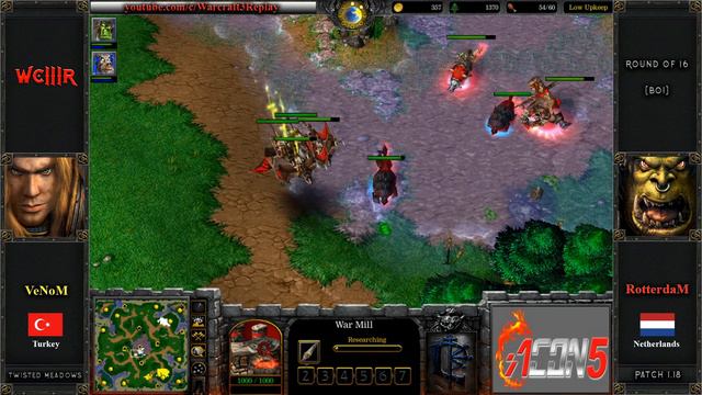 Warcraft 3 2005 - ACON5 (Round 16) RotterdaM (Orc) vs VeNoM (Hu) смотреть онлайн