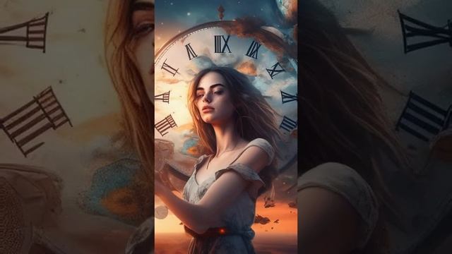 #shorts Девушка с планетой в руке. Видео из нейросети. Учу создавать интересные видео и арты