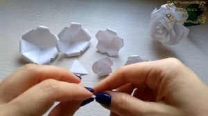 Пышная РОЗА ИЗ БУМАГИ / для акции "Белый цветок"