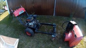 Самодельная самоходная тележка из снегооткидывателя