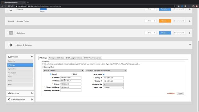 Ruckus Unleashed - Configure DHCP Server смотреть онлайн
