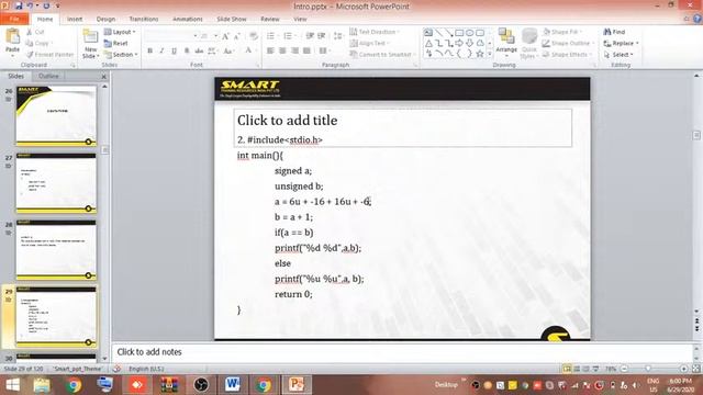 Introduction to C & Java | SMART GLOBAL TRAINING смотреть онлайн
