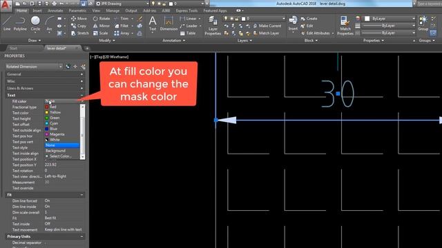How to mask out the background of your dimension in Autodesk Autocad. смотреть онлайн