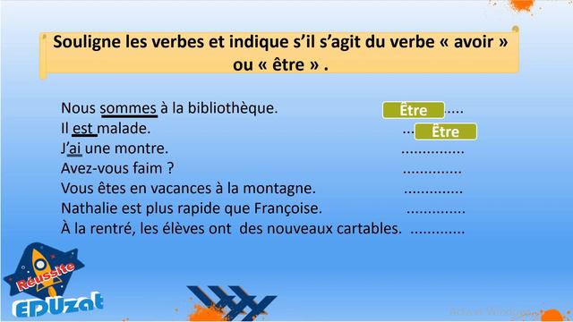 révision verbe être & avoir au présent et au futur смотреть онлайн