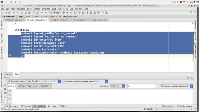 103 Android Studio Context menu смотреть онлайн
