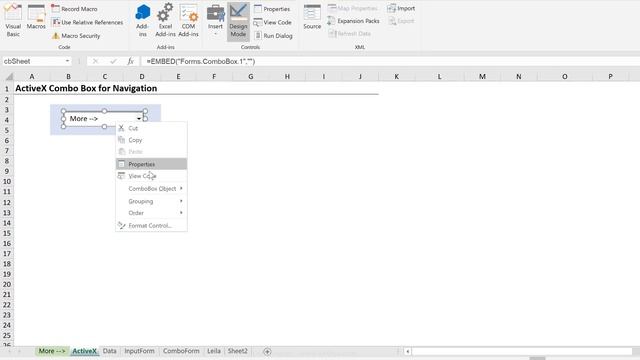 Excel ActiveX Combo Box to Select Worksheets with VBA смотреть онлайн