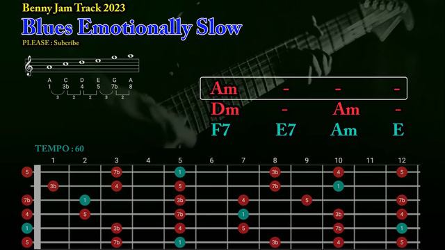 Blues Emotionally Slow Guitar A Minor Backing Track GUITAR JAM TRACK смотреть онлайн