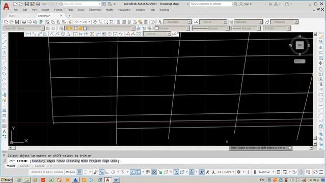 Autocad 2021 course, lecture 25 extend смотреть онлайн