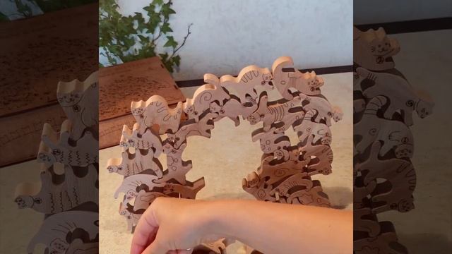 Головоломка - балансир из бука "Цирковые котята" 30 шт. смотреть онлайн