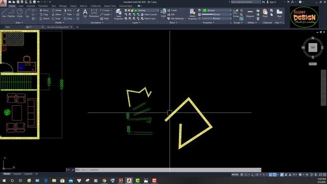 Super Design : Bài 6 - Lệnh multi line trong autocad - Command multi line in autocad смотреть онлайн