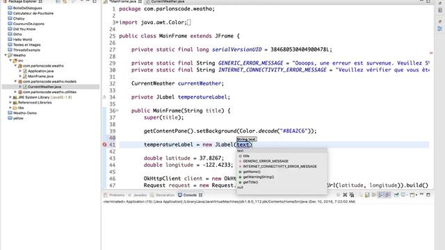 Application Météo avec Java Swing - 27 - Le JLabel Temperature смотреть онлайн