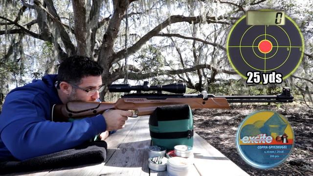 Hatsan Proxima .25 Air Rifle (Review) + Accuracy TEST - 25 & 50 Yards - Fixed Barrel Pellet Gun смотреть онлайн