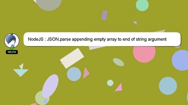NodeJS : JSON.parse appending empty array to end of string argument смотреть онлайн